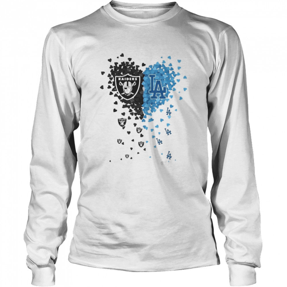 Oakland Raiders And Los Angeles Dodgers Love Shirt 2 » Cool Gifts for You - Mfamilygift Oakland Raiders And Los Angeles Dodgers Love Shirt 2