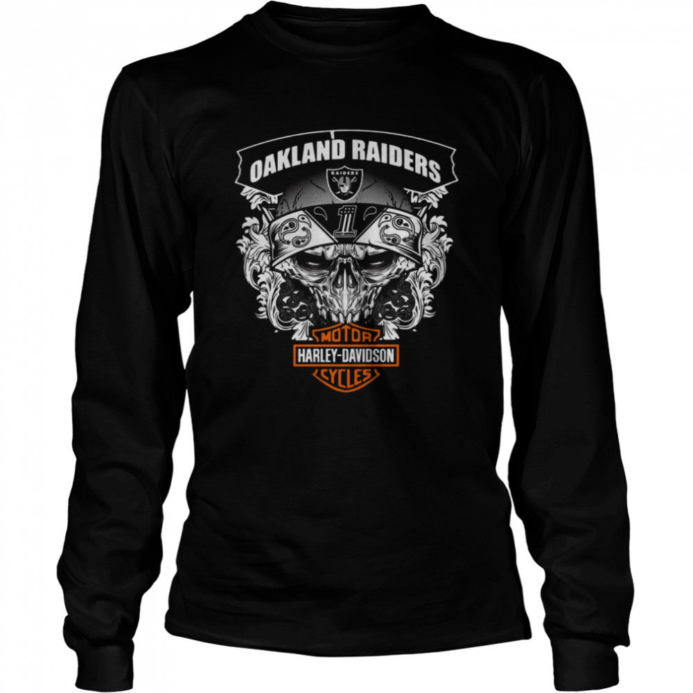 Oakland Raiders Motor Harley Davidson Cycles Shirt 2 » Cool Gifts for You - Mfamilygift Oakland Raiders Motor Harley Davidson Cycles Shirt 2