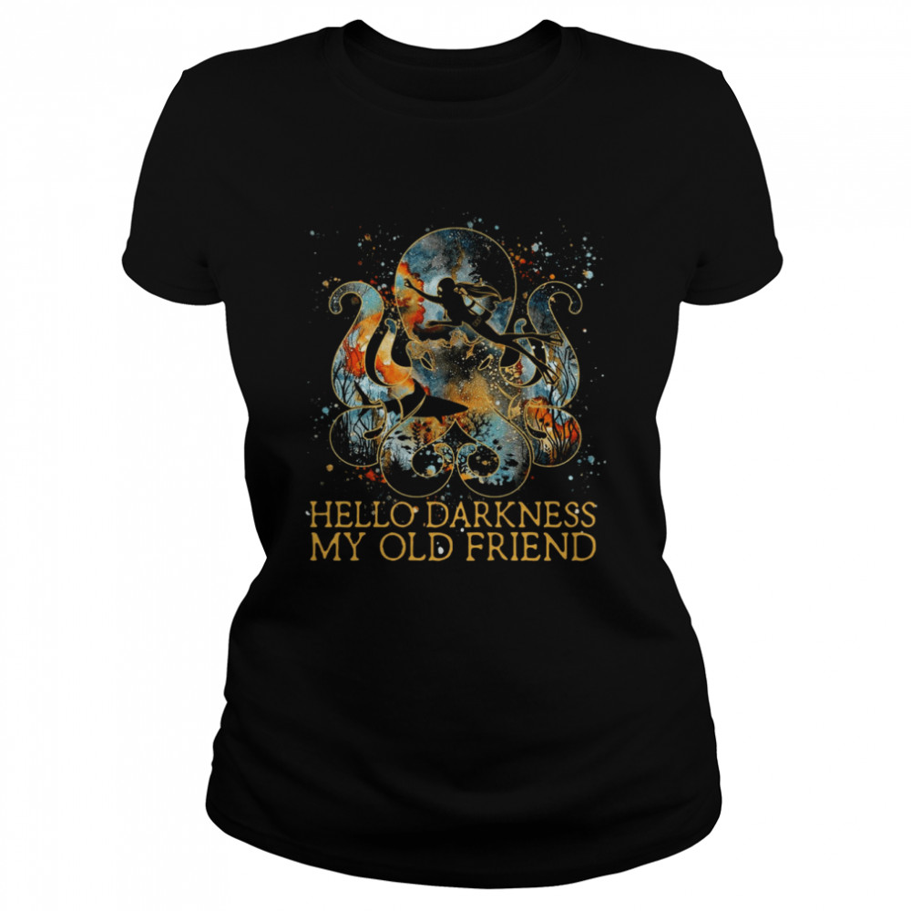 Octopus Hello Darkness My Old Friend Diving Shirt 1 » Cool Gifts for You - Mfamilygift Octopus Hello Darkness My Old Friend Diving Shirt 1