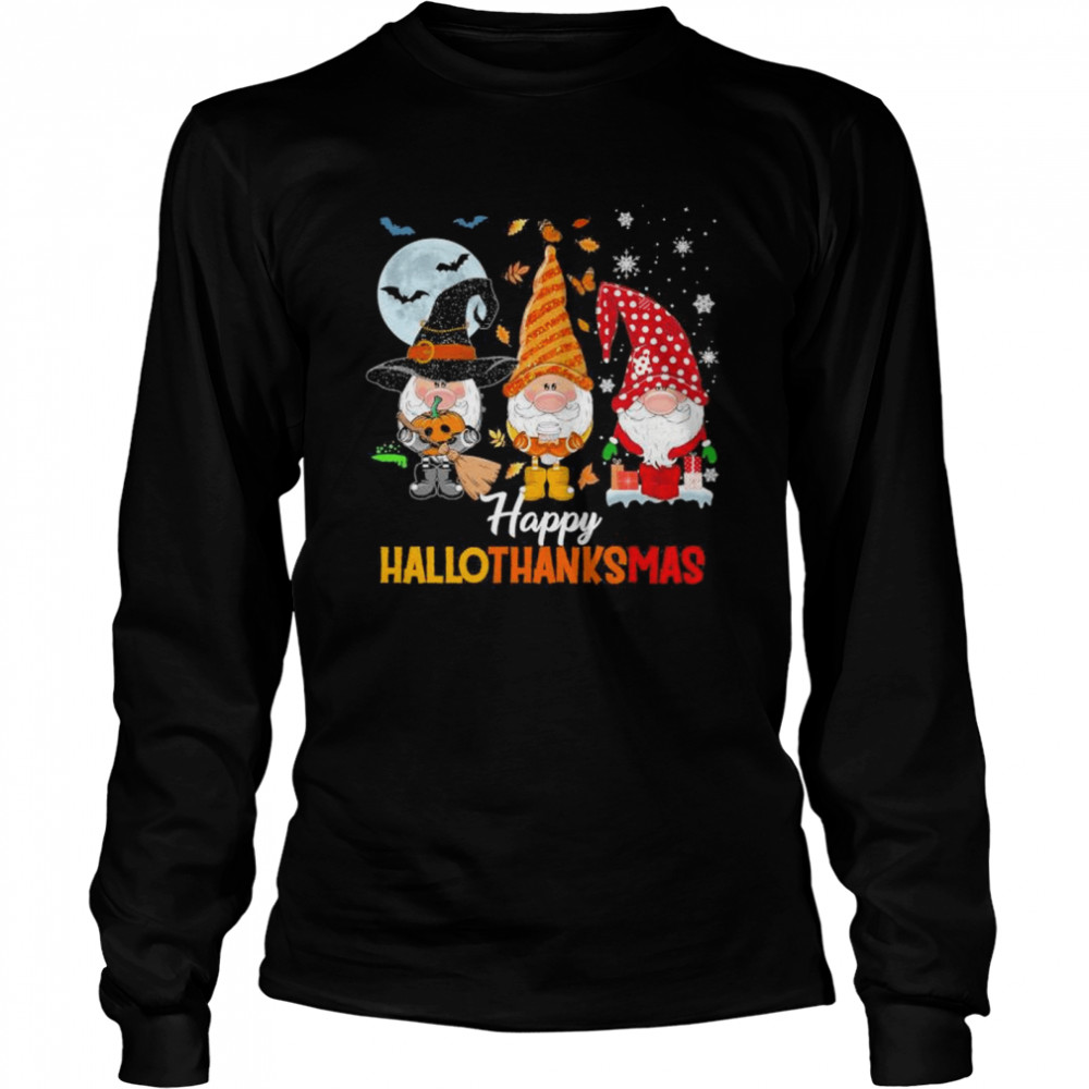 Official Three Gnome Happy Hallothanksmas Shirt 2 » Cool Gifts for You - Mfamilygift Official Three Gnome Happy Hallothanksmas Shirt 2