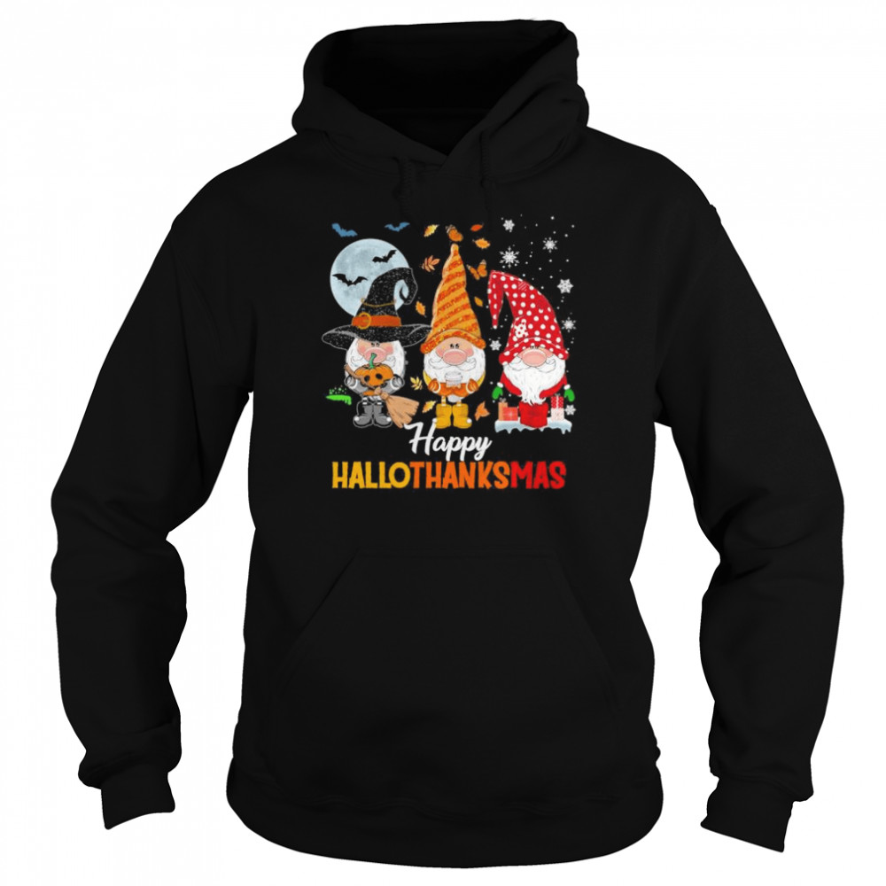 Official Three Gnome Happy Hallothanksmas Shirt 4 » Cool Gifts for You - Mfamilygift Official Three Gnome Happy Hallothanksmas Shirt 4