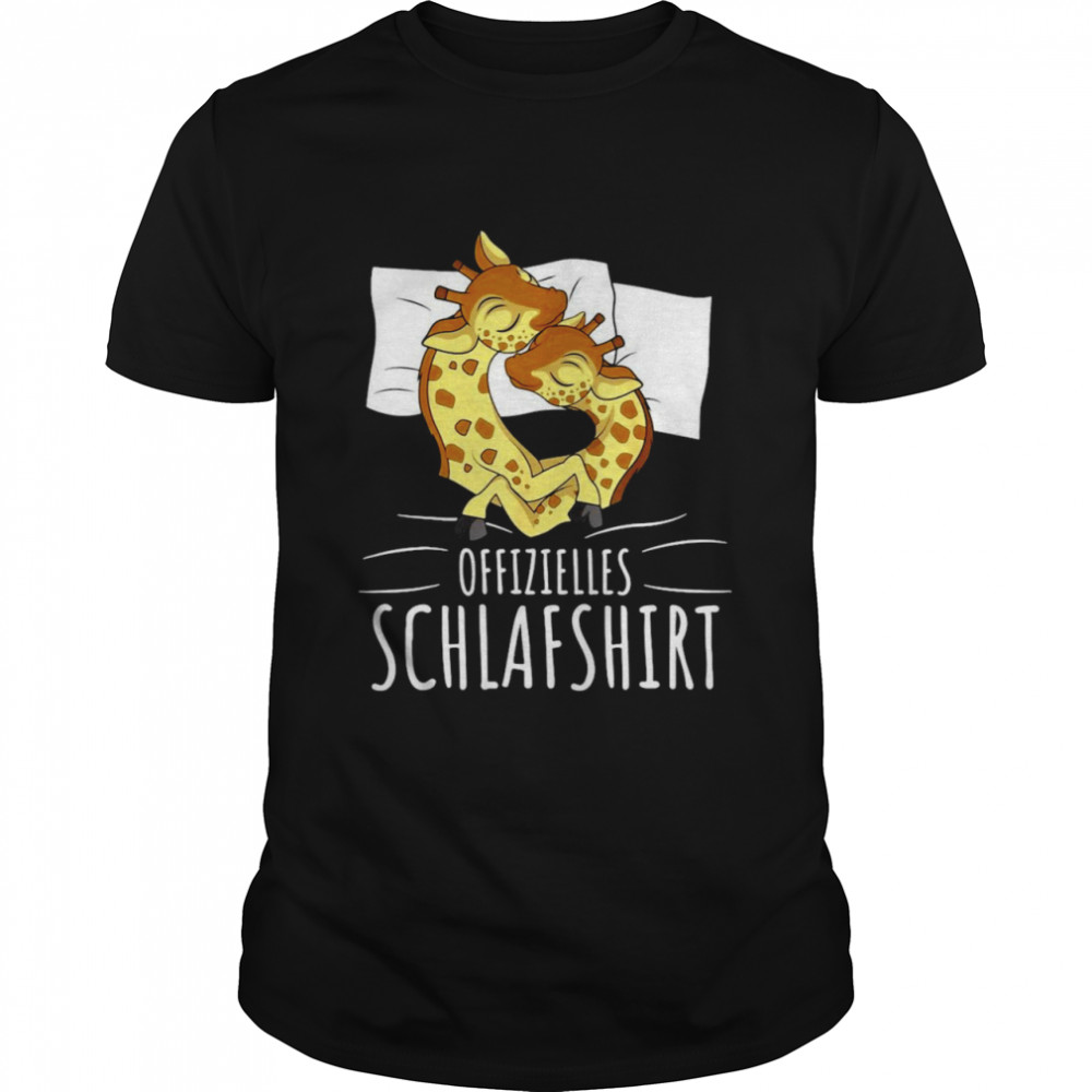 Offizielles Schlafshirt Giraffe Schlafen T-Shirt
