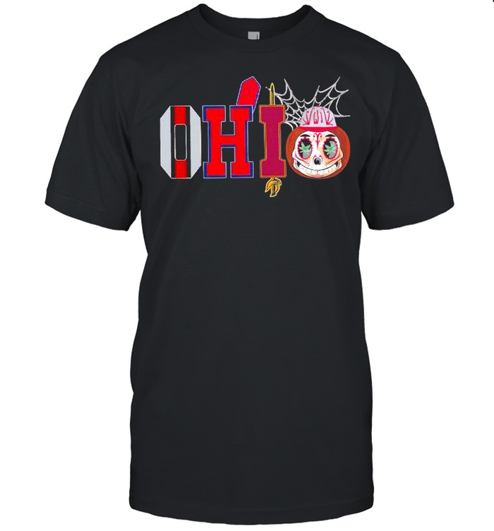 Ohio Sport Ohio State Buckeyes Cleveland Indians And Cleveland Cavaliers Halloween Tee Shirt