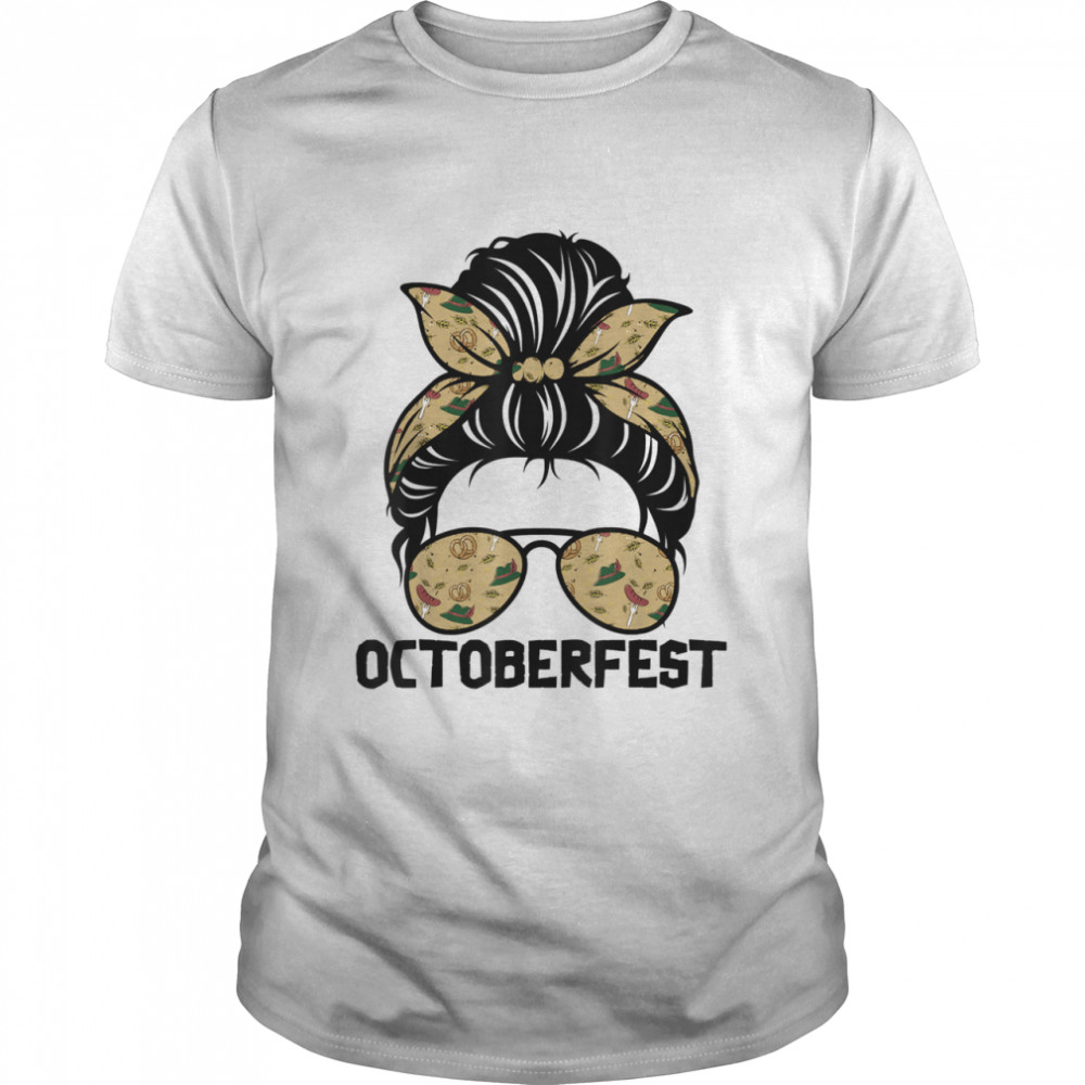Oktoberfest Messy Bun Hair German Bavarian Costume Shirt