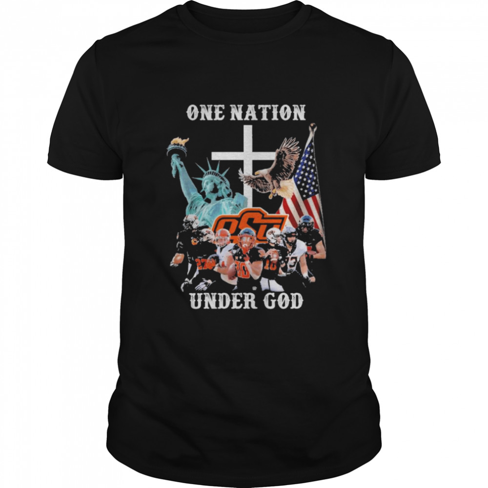 One Nation Oklahoma State Cowboys Under God Shirt One Nation Oklahoma State Cowboys Under God Shirt