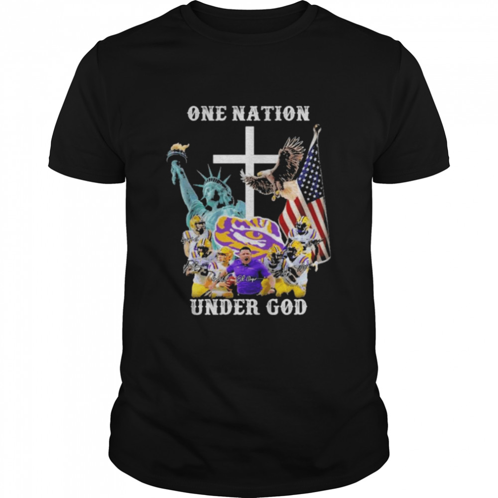 One Nation Under God Lsu Tigers American Flag Shirt One Nation Under God Lsu Tigers American Flag Shirt