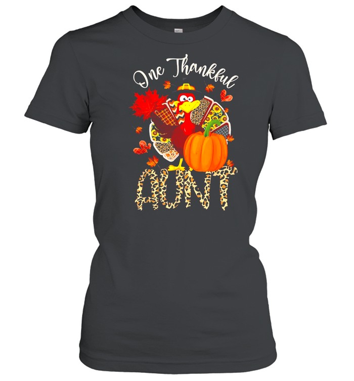 One Thankful Aunt Turkey Pumpkin Thanksgiving Shirt 1 » Cool Gifts for You - Mfamilygift One Thankful Aunt Turkey Pumpkin Thanksgiving Shirt 1