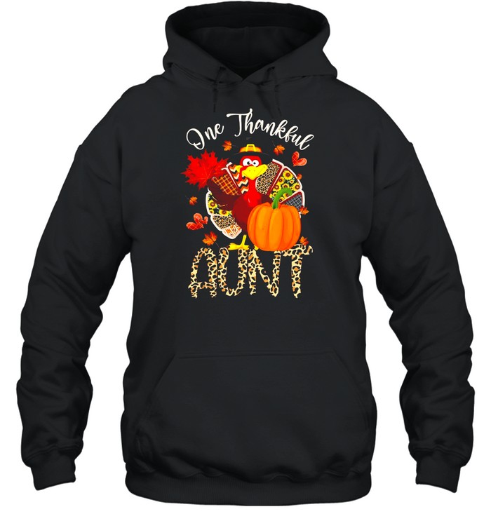 One Thankful Aunt Turkey Pumpkin Thanksgiving Shirt 4 » Cool Gifts for You - Mfamilygift One Thankful Aunt Turkey Pumpkin Thanksgiving Shirt 4