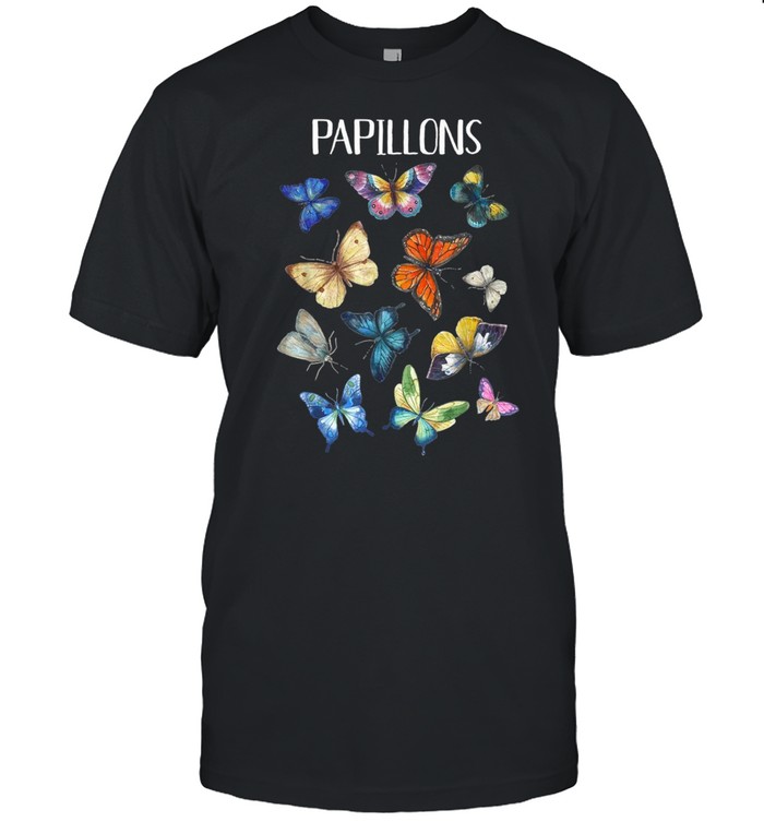 Papillons Butterflies Chart Vintage Butterfly Shirt