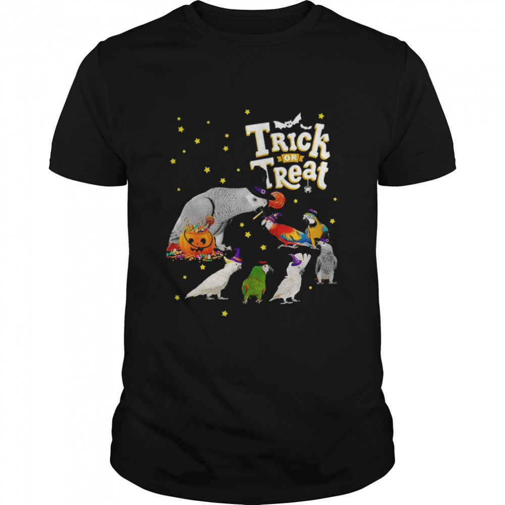 Parrot Trick Or Treat Halloween Shirt Parrot Trick Or Treat Halloween Shirt