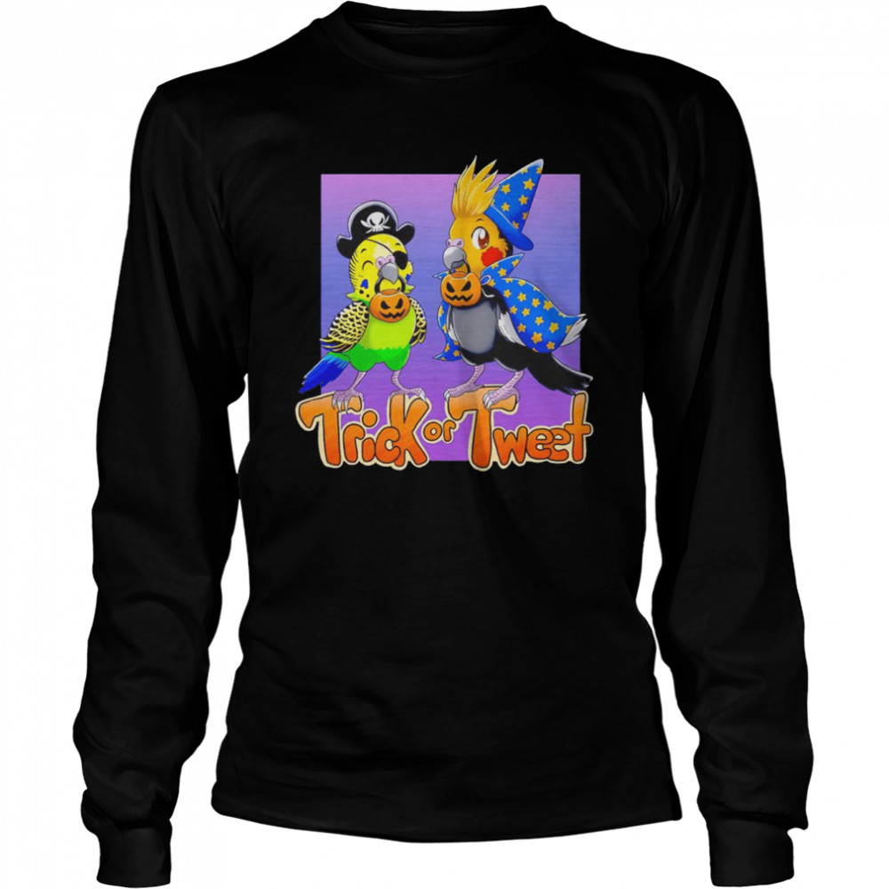 Parrot Twitch Trick Or Tweet Cartoon Shirt 2 » Cool Gifts for You - Mfamilygift Parrot Twitch Trick Or Tweet Cartoon Shirt 2