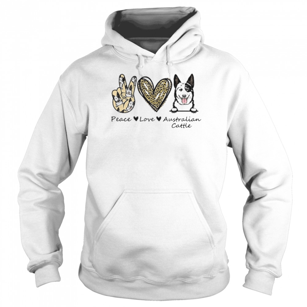 Peace Love Australian Cattle Dog Leopard Shirt 4 » Cool Gifts for You - Mfamilygift Peace Love Australian Cattle Dog Leopard Shirt 4