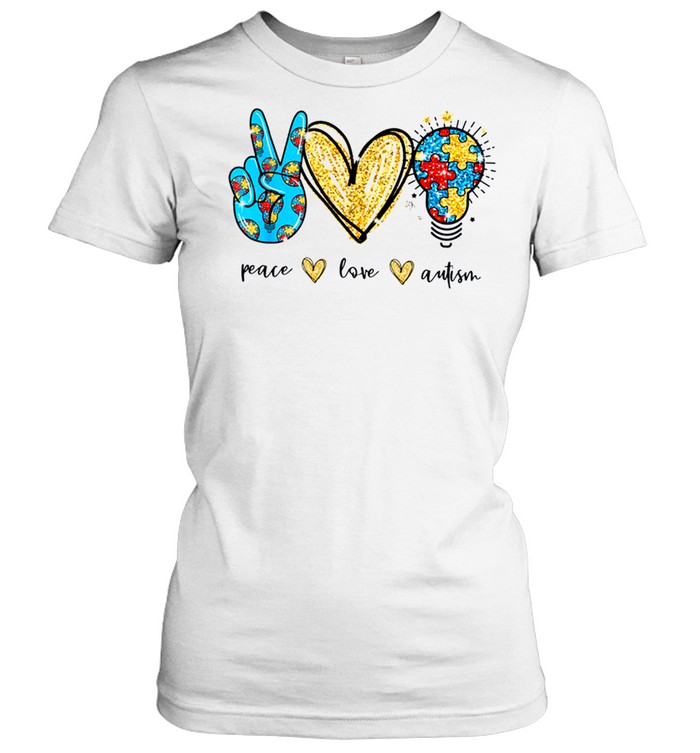 Peace Love Autism Color Shirt 1 » Cool Gifts for You - Mfamilygift Peace Love Autism Color Shirt 1