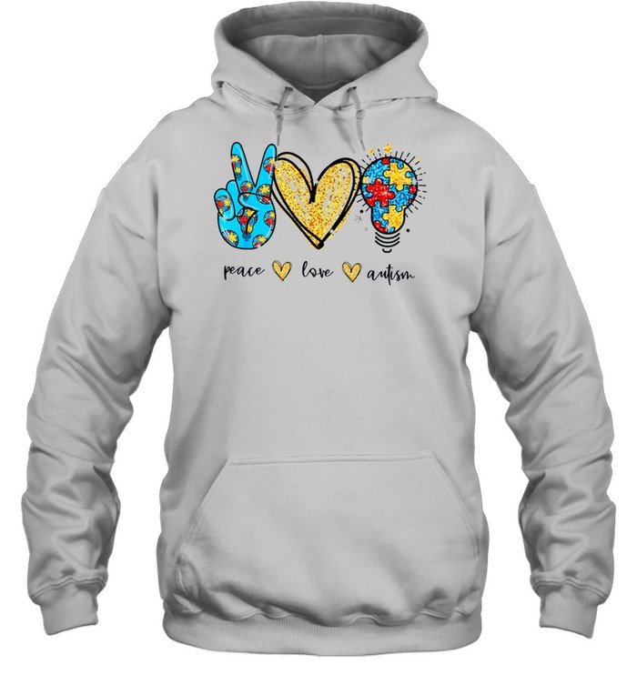 Peace Love Autism Color Shirt 4 » Cool Gifts for You - Mfamilygift Peace Love Autism Color Shirt 4