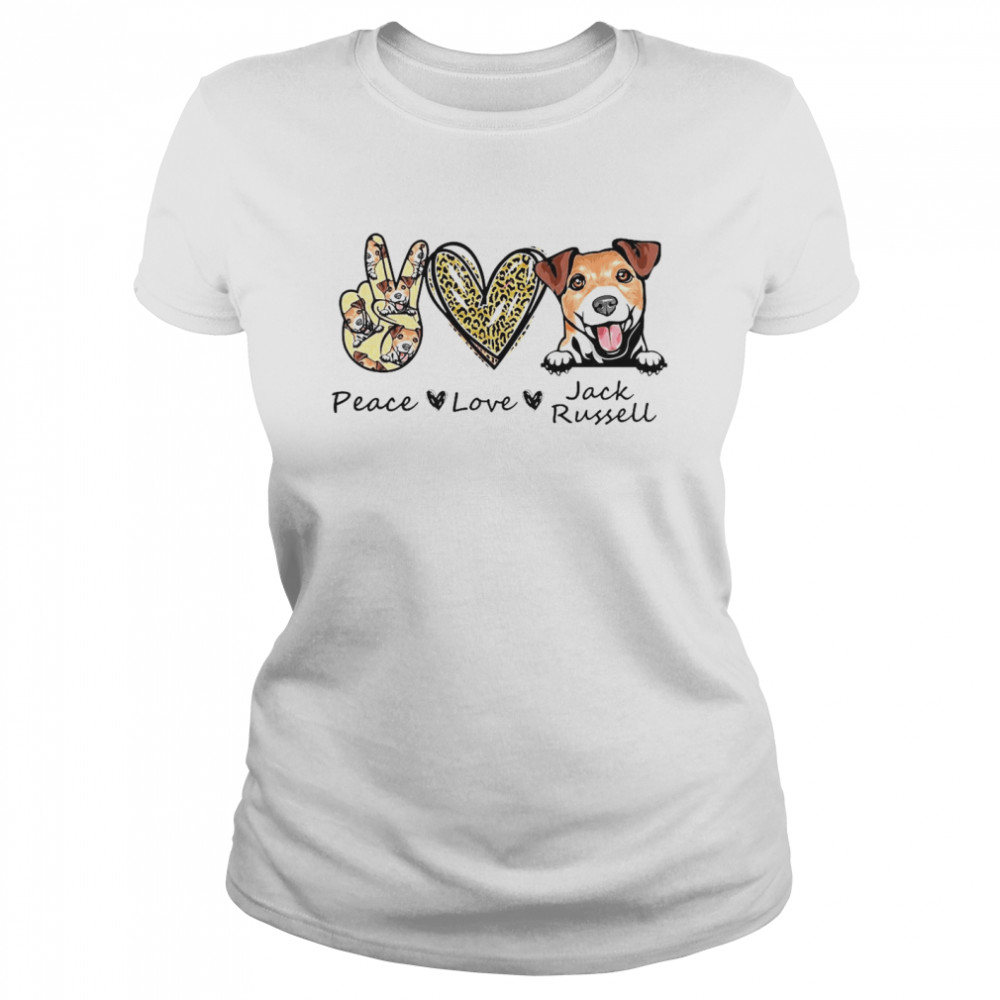 Peace Love Jack Russell Dog T-Shirt 1 » Cool Gifts for You - Mfamilygift Peace Love Jack Russell Dog T-Shirt 1