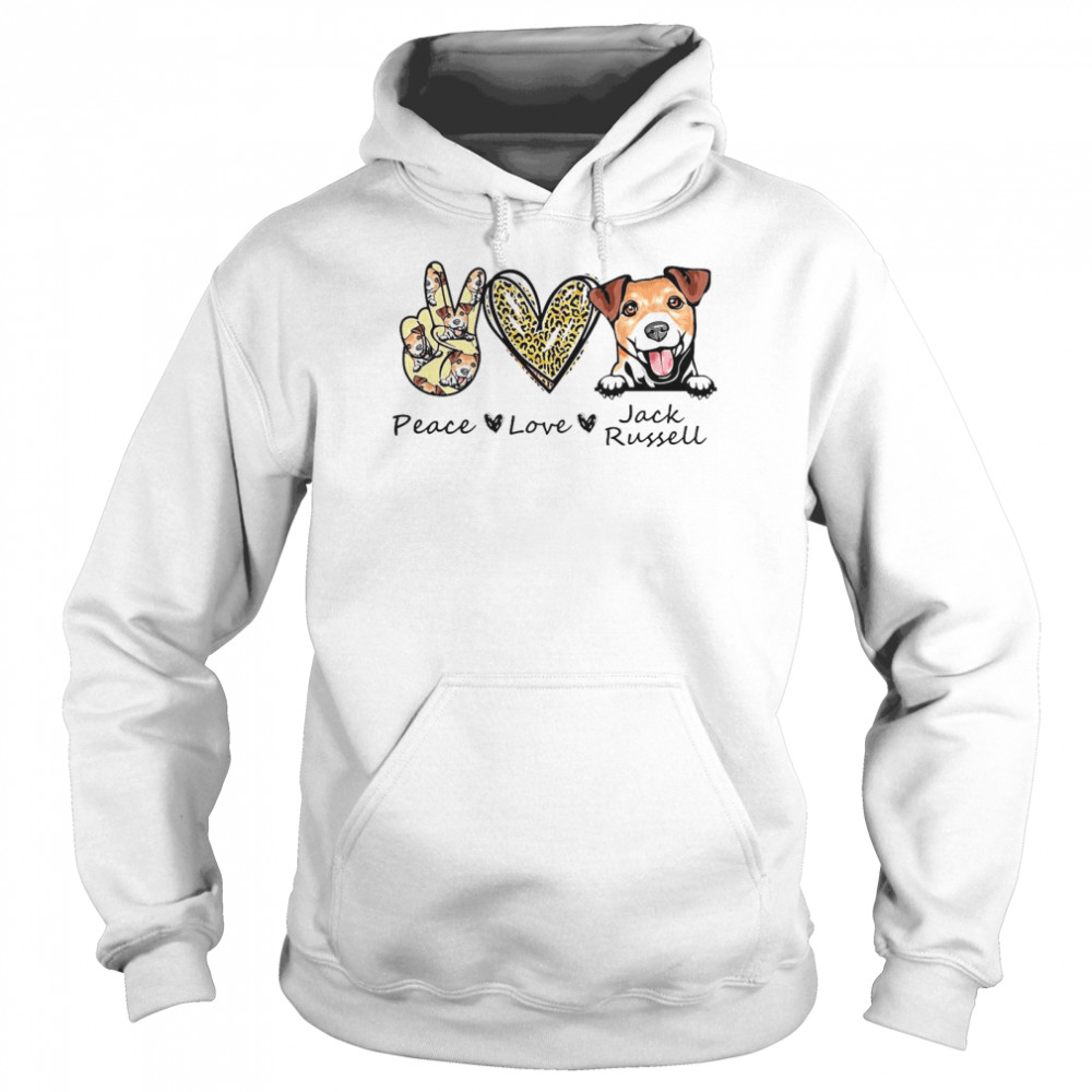 Peace Love Jack Russell Dog T-Shirt 4 » Cool Gifts for You - Mfamilygift Peace Love Jack Russell Dog T-Shirt 4