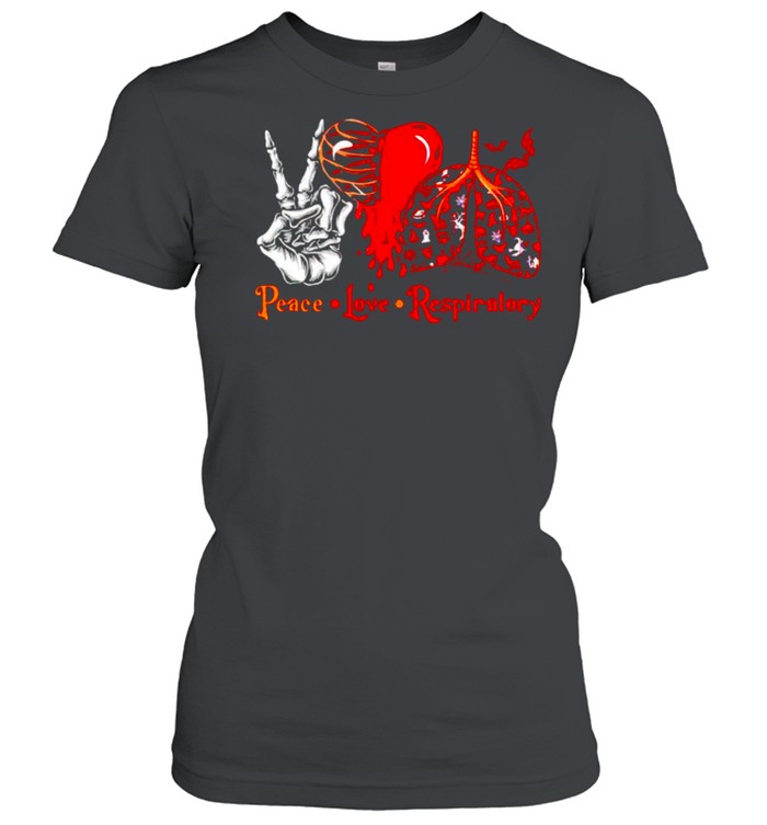 Peace Love Respiratory Halloween Shirt 1 » Cool Gifts for You - Mfamilygift Peace Love Respiratory Halloween Shirt 1