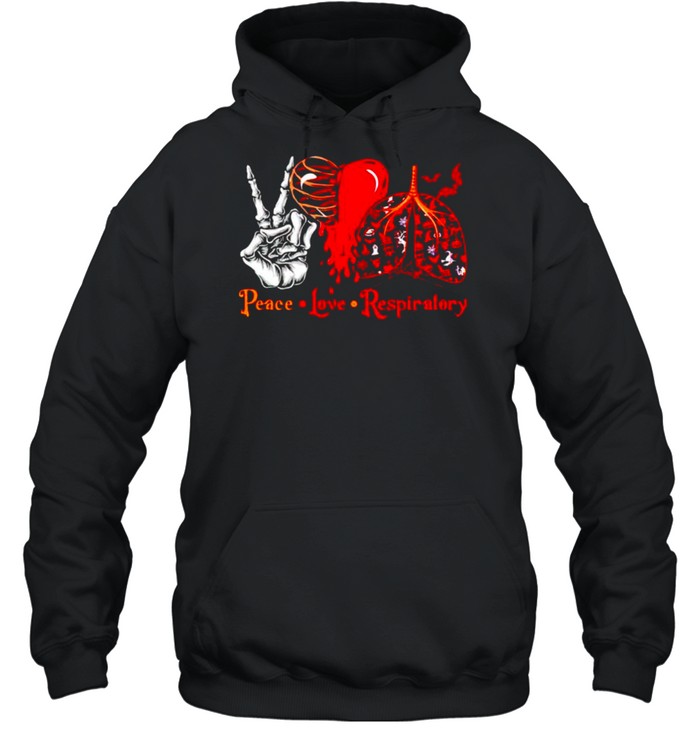 Peace Love Respiratory Halloween Shirt 4 » Cool Gifts for You - Mfamilygift Peace Love Respiratory Halloween Shirt 4