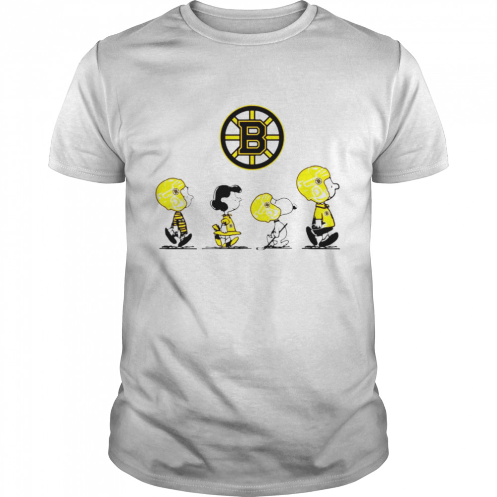 Peanuts Characters Boston Bruins Hockey Team Shirt