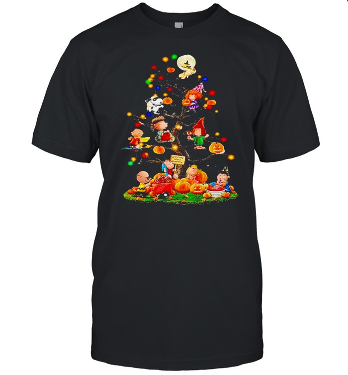 Peanuts Characters Halloween Tree Welcome Great Pumpkin Shirt Peanuts Characters Halloween Tree Welcome Great Pumpkin Shirt