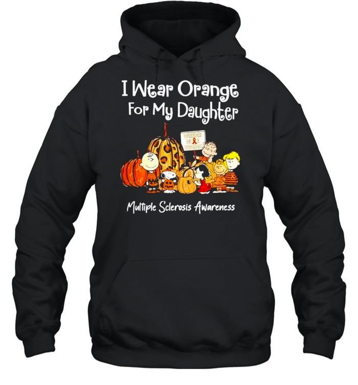 Peanuts Characters I Wear Orange For My Daughter Multiple Sclerosis Awareness Shirt 4 » Cool Gifts for You - Mfamilygift Peanuts Characters I Wear Orange For My Daughter Multiple Sclerosis Awareness Shirt 4