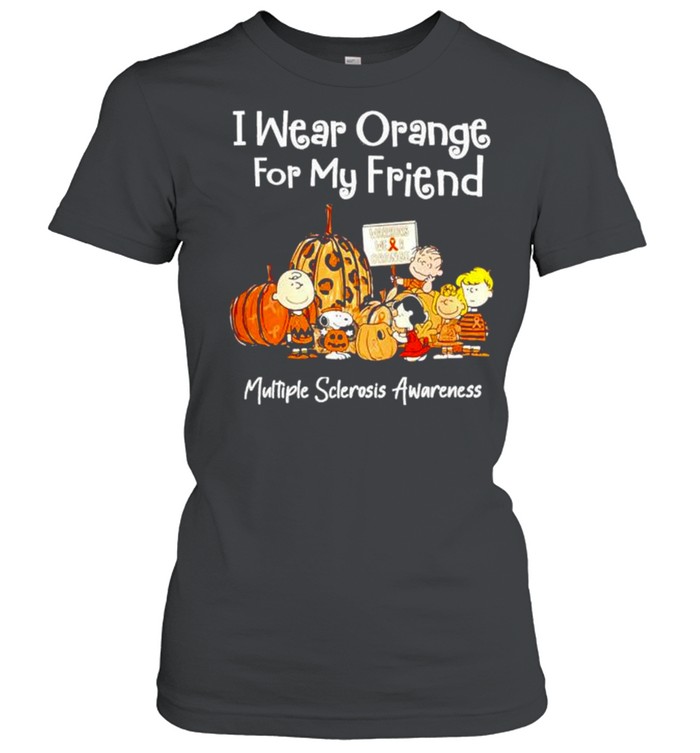 Peanuts Characters I Wear Orange For My Friend Multiple Sclerosis Awareness Shirt 1 » Cool Gifts for You - Mfamilygift Peanuts Characters I Wear Orange For My Friend Multiple Sclerosis Awareness Shirt 1