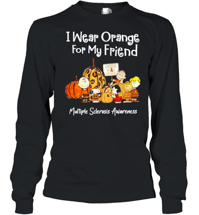 Peanuts Characters I Wear Orange For My Friend Multiple Sclerosis Awareness Shirt 2 » Cool Gifts for You - Mfamilygift Peanuts Characters I Wear Orange For My Friend Multiple Sclerosis Awareness Shirt 2