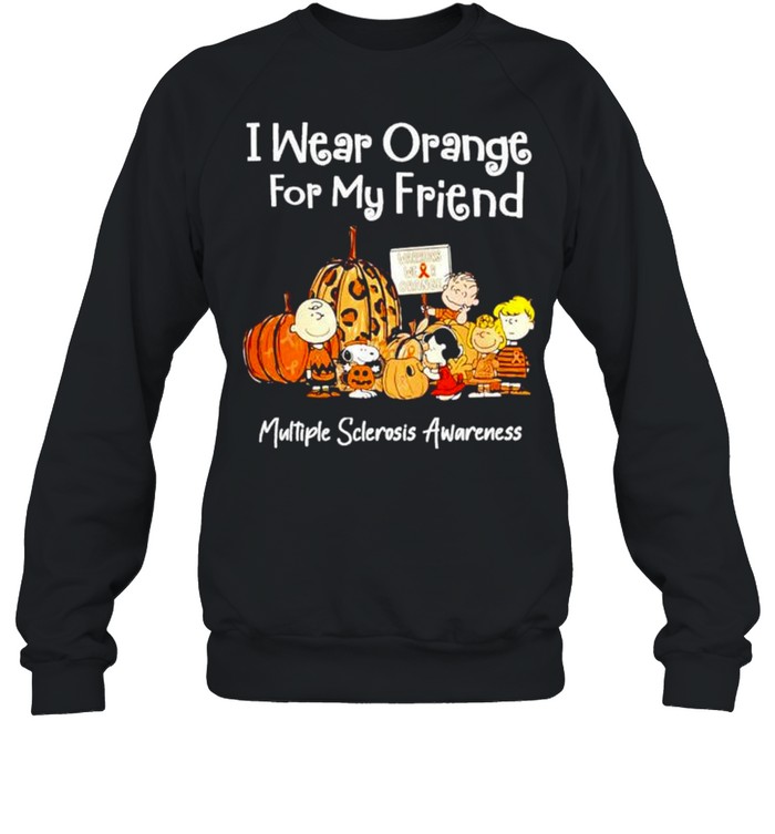 Peanuts Characters I Wear Orange For My Friend Multiple Sclerosis Awareness Shirt 3 » Cool Gifts for You - Mfamilygift Peanuts Characters I Wear Orange For My Friend Multiple Sclerosis Awareness Shirt 3