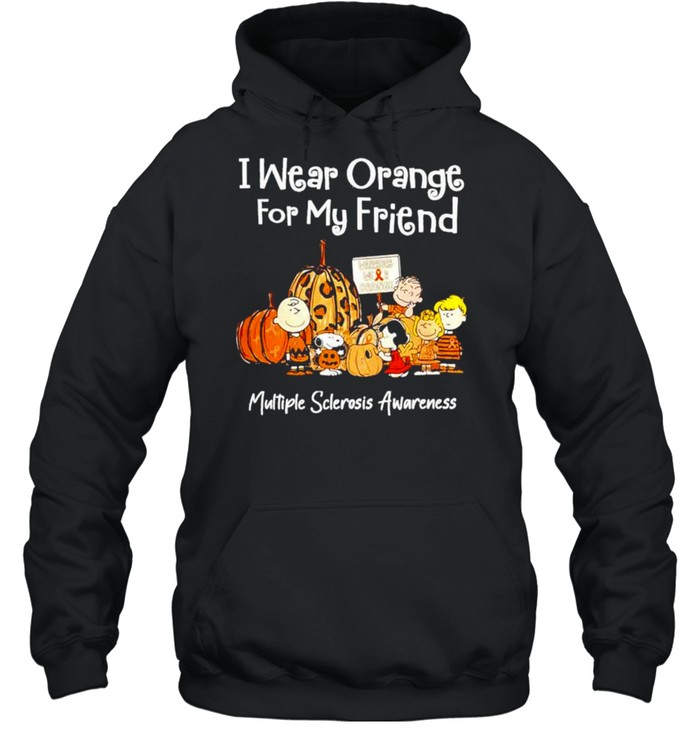 Peanuts Characters I Wear Orange For My Friend Multiple Sclerosis Awareness Shirt 4 » Cool Gifts for You - Mfamilygift Peanuts Characters I Wear Orange For My Friend Multiple Sclerosis Awareness Shirt 4