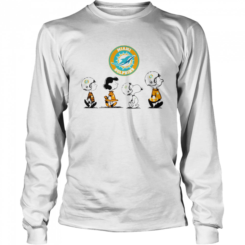Peanuts Characters Miami Dolphins Football Team T-Shirt 2 » Cool Gifts for You - Mfamilygift Peanuts Characters Miami Dolphins Football Team T-Shirt 2