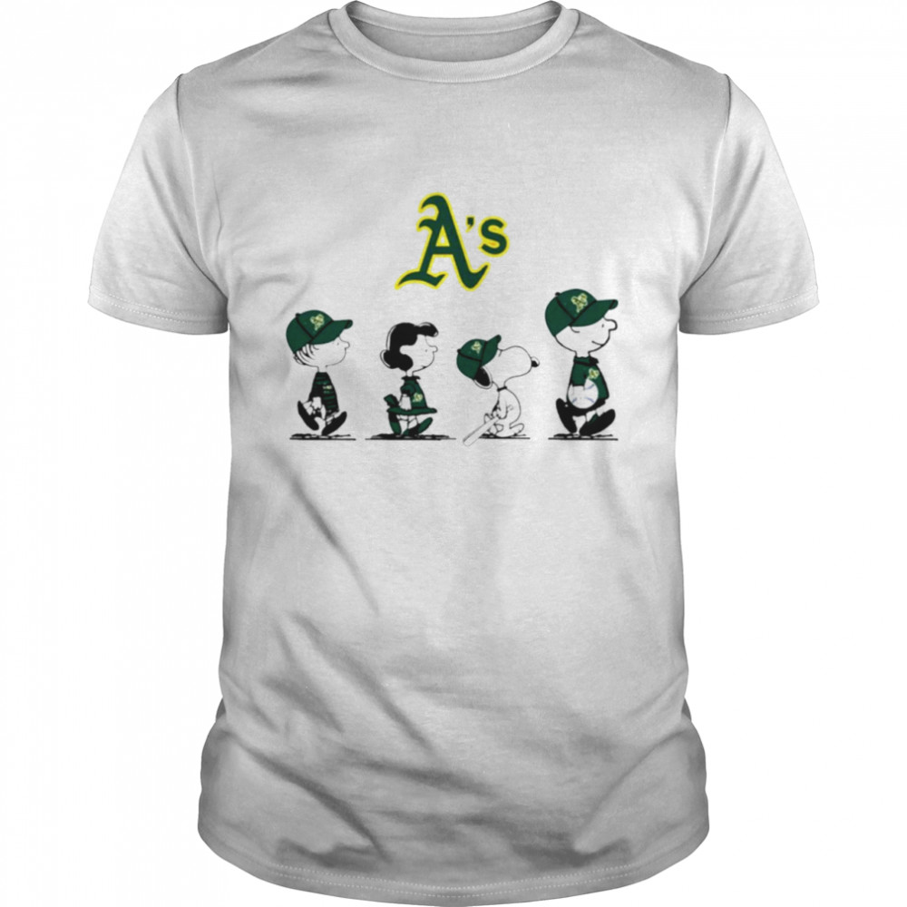 Peanuts Characters Oakland Athletics Baseball Shirt Peanuts Characters Oakland Athletics Baseball Shirt