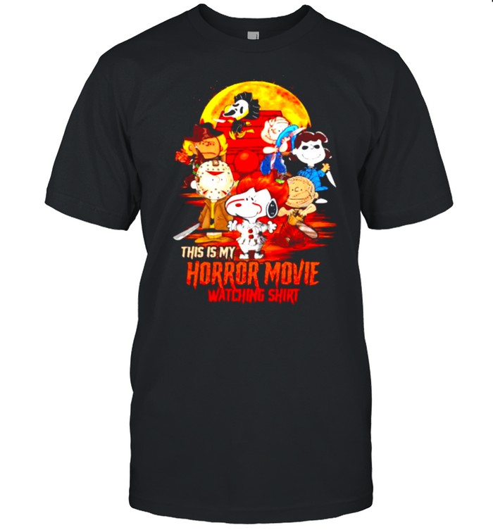 Peanuts Characters This Is My Horror Movies Watching Shirt Peanuts Characters This Is My Horror Movies Watching Shirt