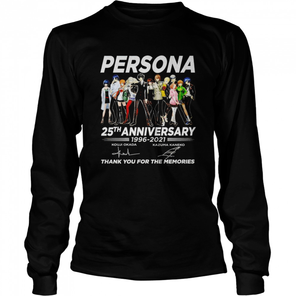 Persona 25Th Anniversary 1996 2021 Signatures Thank You For The Memories Shirt 2 » Cool Gifts for You - Mfamilygift Persona 25Th Anniversary 1996 2021 Signatures Thank You For The Memories Shirt 2