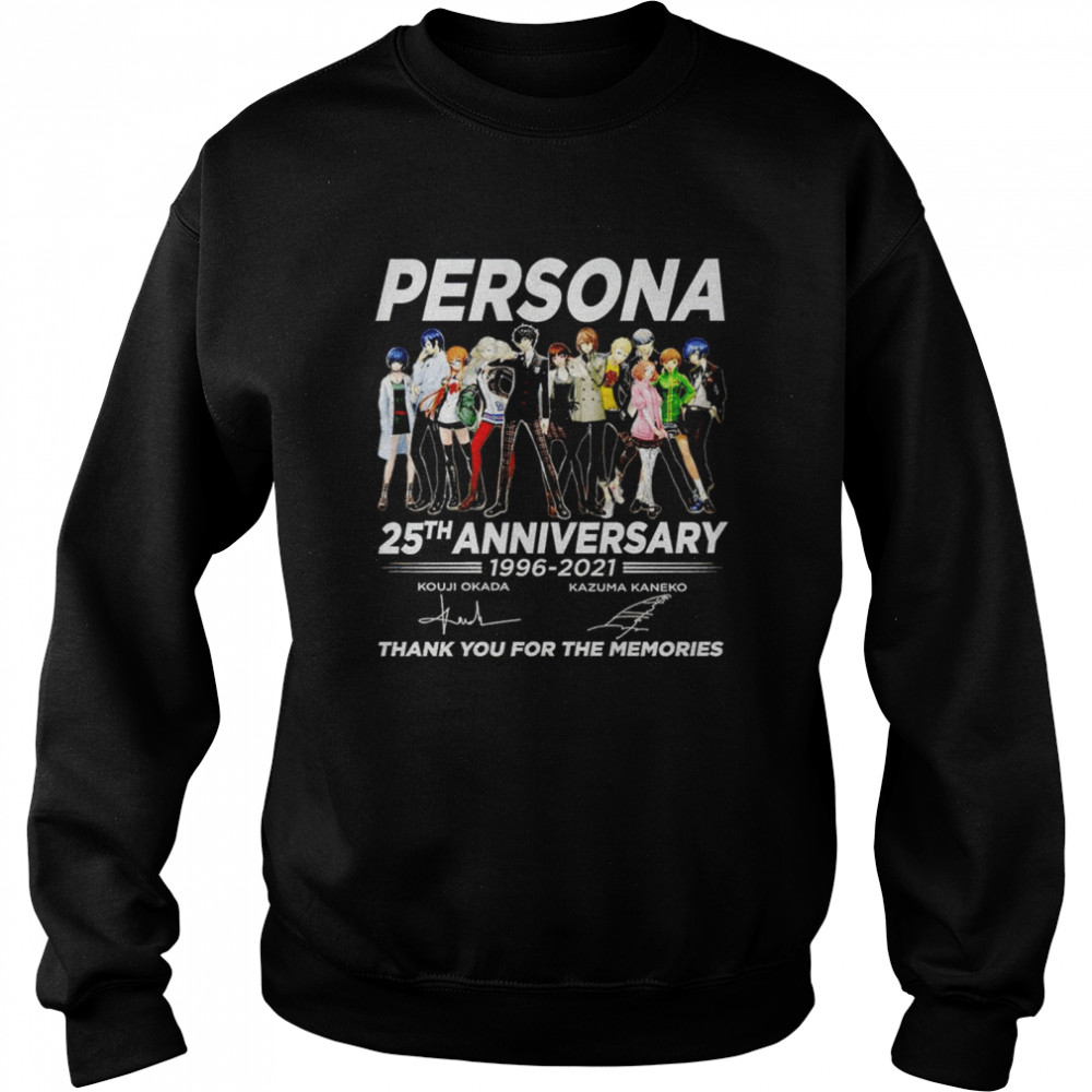 Persona 25Th Anniversary 1996 2021 Signatures Thank You For The Memories Shirt 3 » Cool Gifts for You - Mfamilygift Persona 25Th Anniversary 1996 2021 Signatures Thank You For The Memories Shirt 3