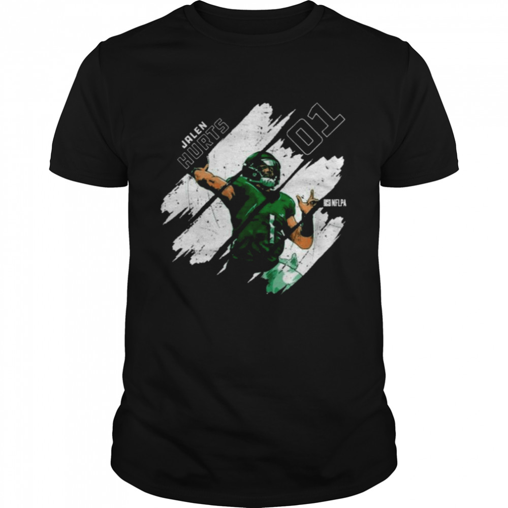 Philadelphia Eagles Jalen Hurts Stripes T-Shirt Philadelphia Eagles Jalen Hurts Stripes T-Shirt