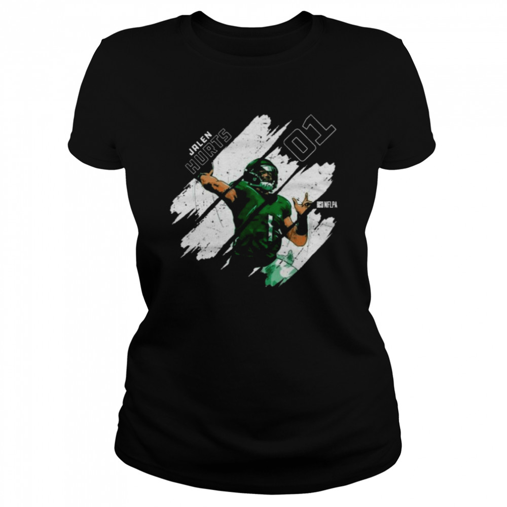 Philadelphia Eagles Jalen Hurts Stripes T-Shirt 1 » Cool Gifts for You - Mfamilygift Philadelphia Eagles Jalen Hurts Stripes T-Shirt 1