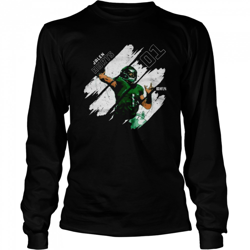 Philadelphia Eagles Jalen Hurts Stripes T-Shirt 2 » Cool Gifts for You - Mfamilygift Philadelphia Eagles Jalen Hurts Stripes T-Shirt 2