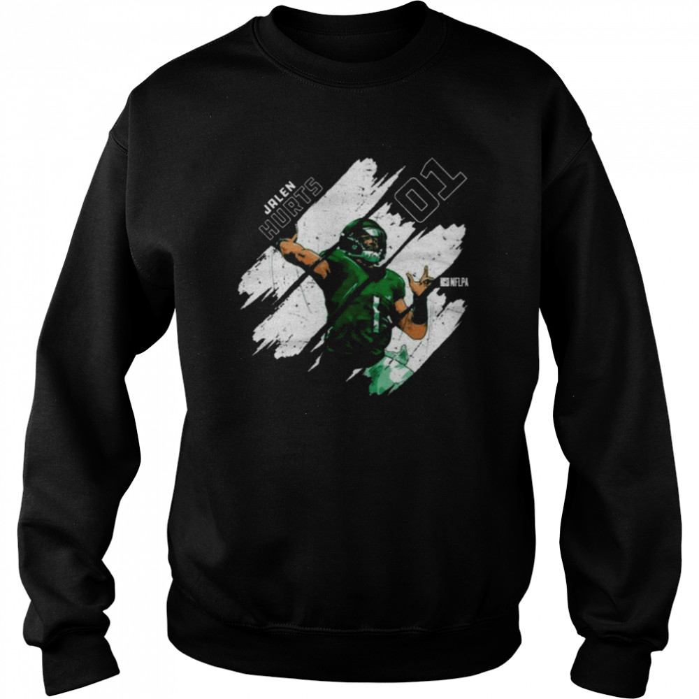 Philadelphia Eagles Jalen Hurts Stripes T-Shirt 3 » Cool Gifts for You - Mfamilygift Philadelphia Eagles Jalen Hurts Stripes T-Shirt 3