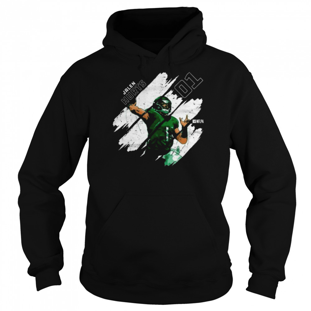 Philadelphia Eagles Jalen Hurts Stripes T-Shirt 4 » Cool Gifts for You - Mfamilygift Philadelphia Eagles Jalen Hurts Stripes T-Shirt 4