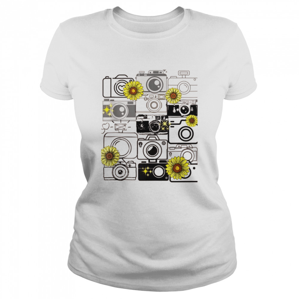 Photography Cameras Sunflower Shirt 1 » Cool Gifts for You - Mfamilygift Photography Cameras Sunflower Shirt 1