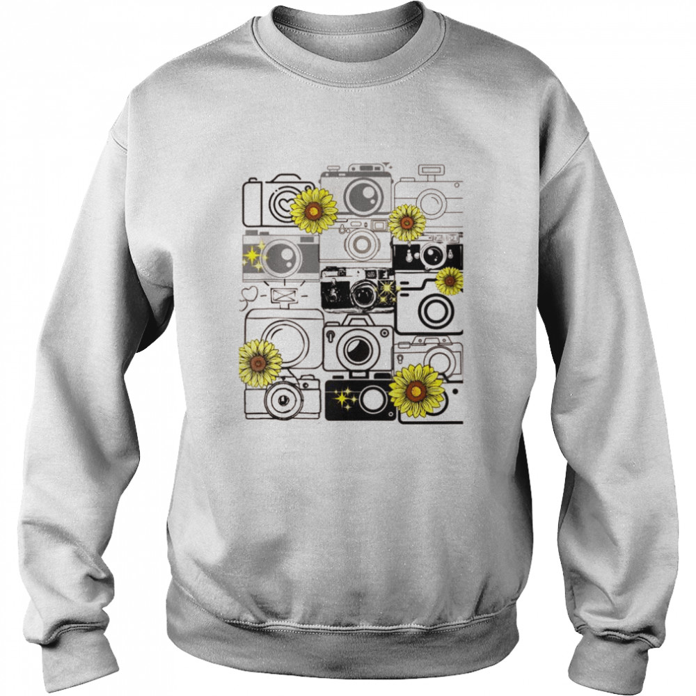 Photography Cameras Sunflower Shirt 3 » Cool Gifts for You - Mfamilygift Photography Cameras Sunflower Shirt 3