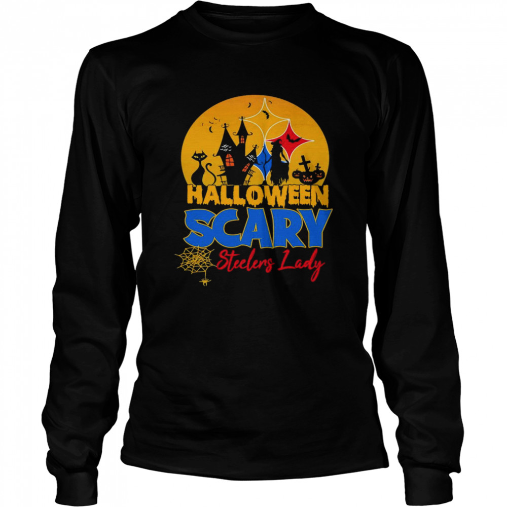 Pitbull Steeler Halloween Scary Steelers Lady 2021 Shirt 2 » Cool Gifts for You - Mfamilygift Pitbull Steeler Halloween Scary Steelers Lady 2021 Shirt 2