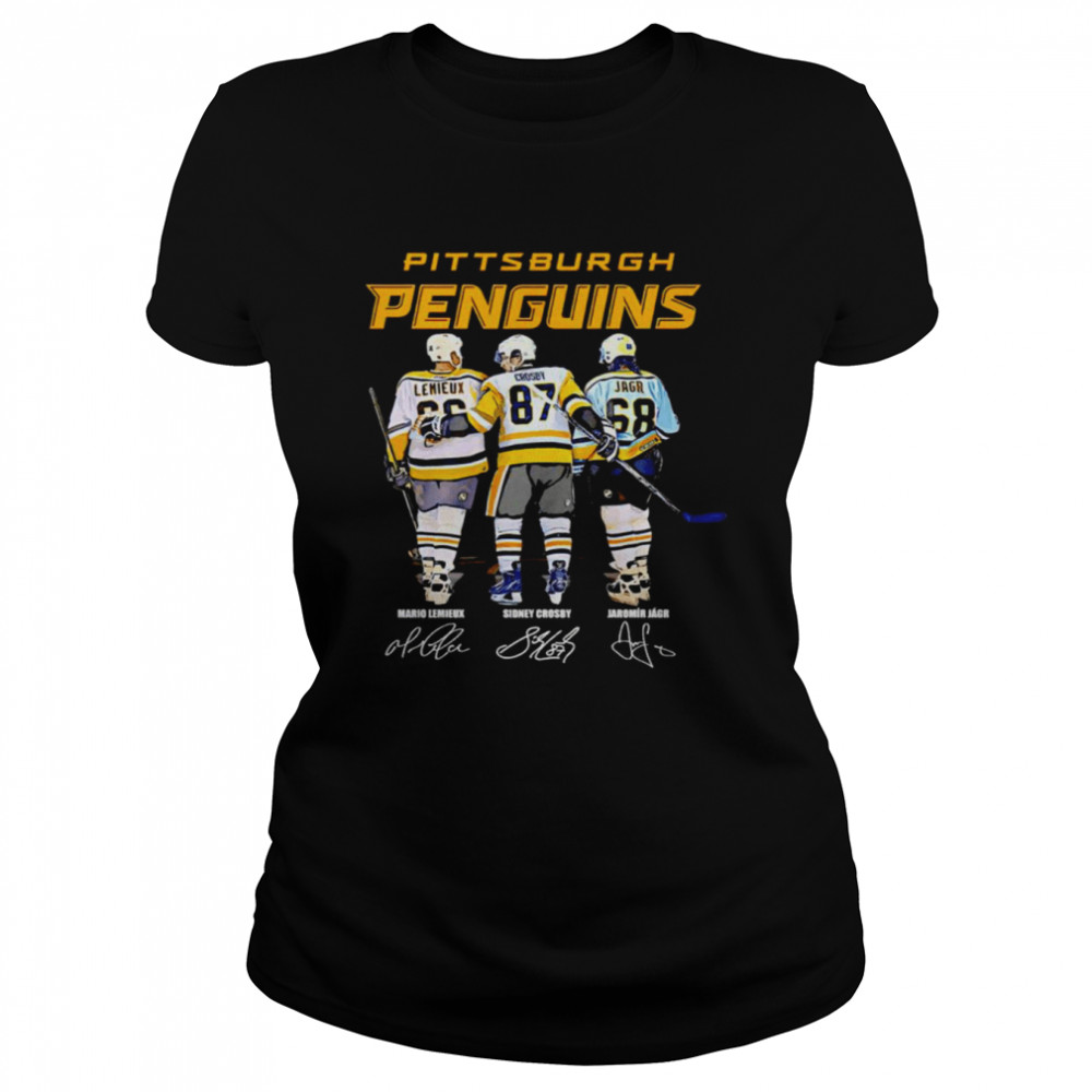 Pittsburgh Penguins Mario Lemieux Sidney Crosby Jaromir Jagr Signatures Shirt 1 » Cool Gifts for You - Mfamilygift Pittsburgh Penguins Mario Lemieux Sidney Crosby Jaromir Jagr Signatures Shirt 1