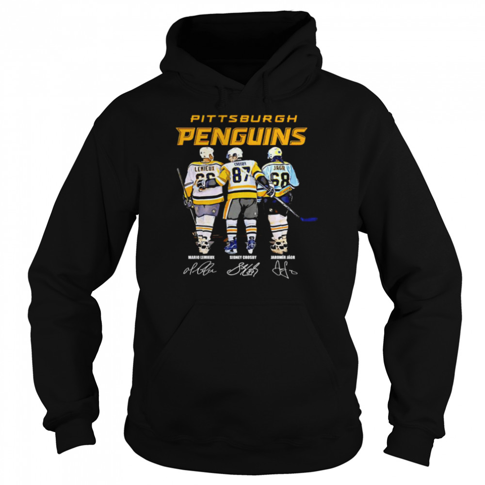 Pittsburgh Penguins Mario Lemieux Sidney Crosby Jaromir Jagr Signatures Shirt 4 » Cool Gifts for You - Mfamilygift Pittsburgh Penguins Mario Lemieux Sidney Crosby Jaromir Jagr Signatures Shirt 4