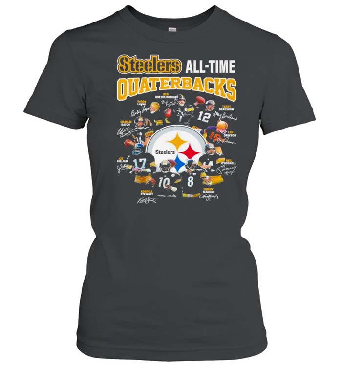 Pittsburgh Steelers All-Time Quarterbacks Signatures Shirt 1 » Cool Gifts for You - Mfamilygift Pittsburgh Steelers All-Time Quarterbacks Signatures Shirt 1