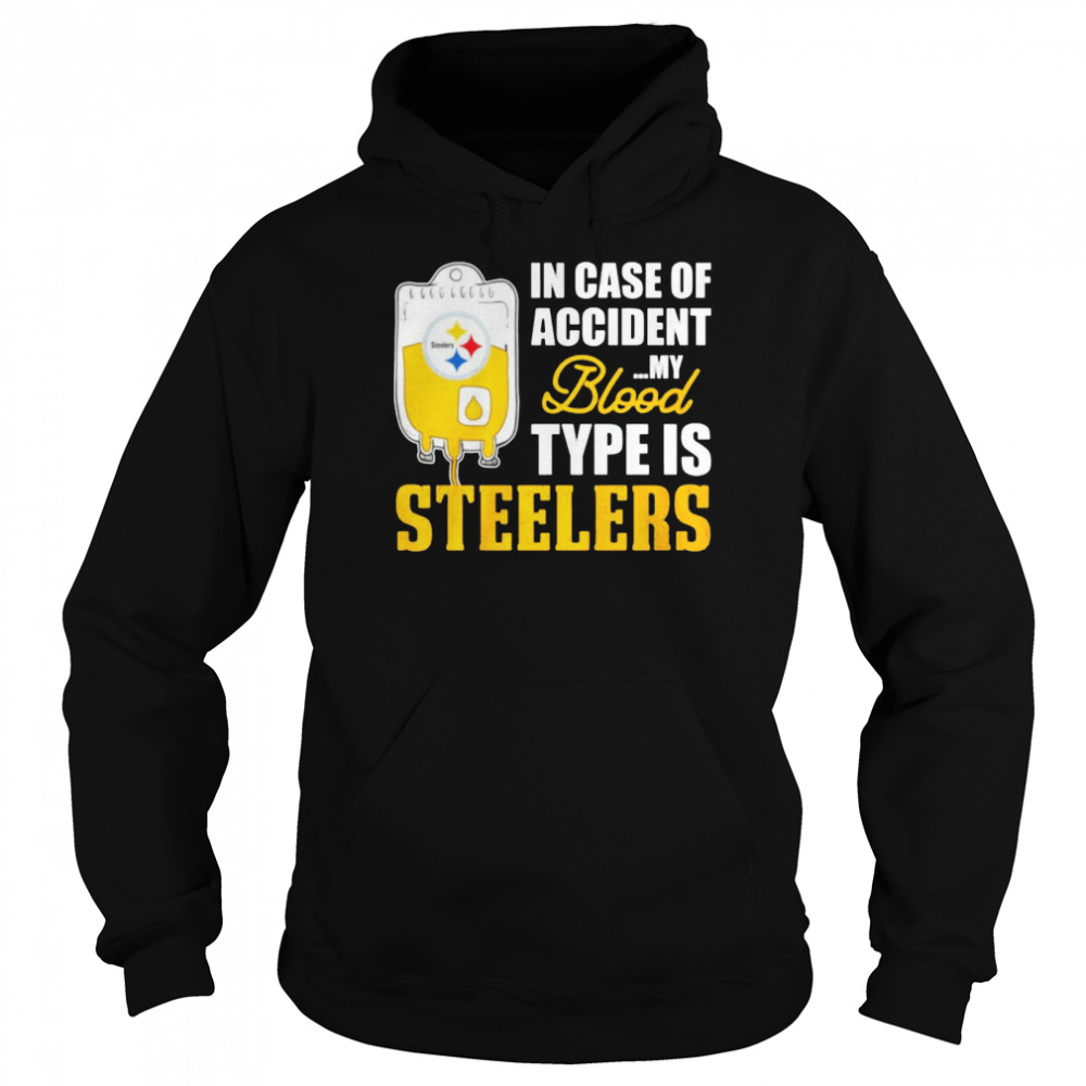 Pittsburgh Steelers In Case Of Accident My Blood Type Is Steelers Shirt 4 » Cool Gifts for You - Mfamilygift Pittsburgh Steelers In Case Of Accident My Blood Type Is Steelers Shirt 4