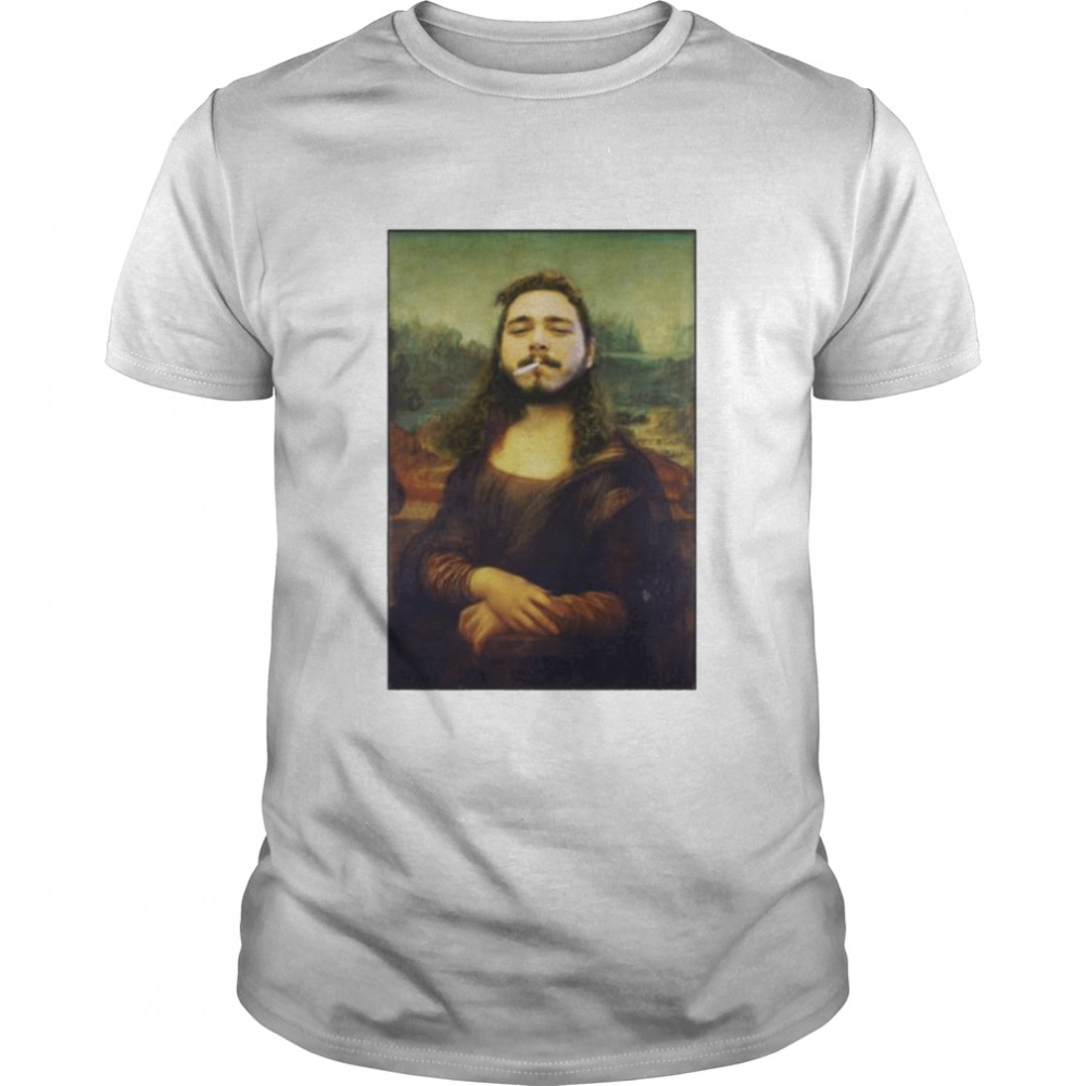 Post Malone Mona Lisa Smoking Shirt Post Malone Mona Lisa Smoking Shirt