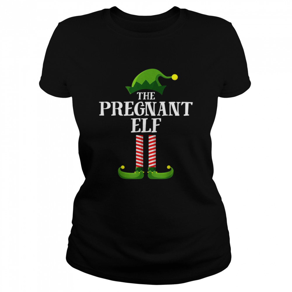 Pregnant Elf Matching Family Group Christmas Party Pajama Shirt 1 » Cool Gifts for You - Mfamilygift Pregnant Elf Matching Family Group Christmas Party Pajama Shirt 1
