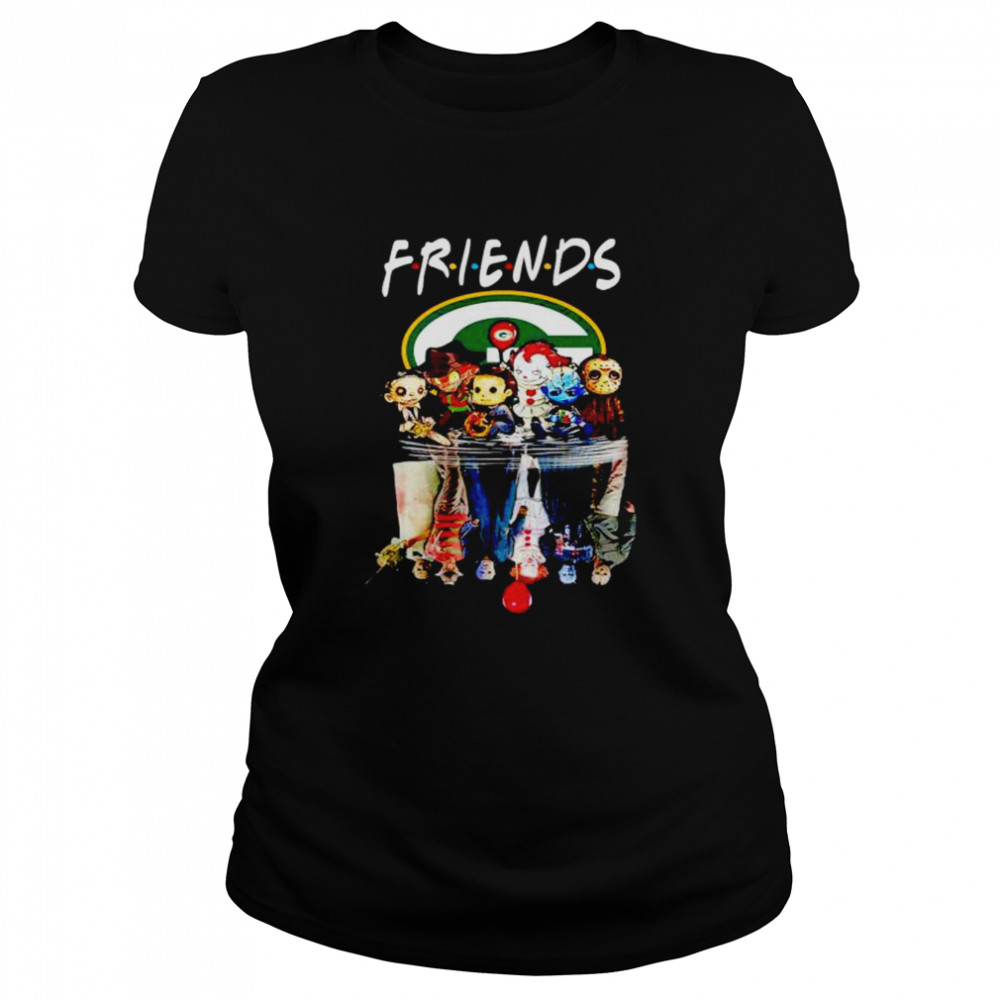 Premium Horror Halloween Chibi Packers Friends Water Mirror Shirt 1 » Cool Gifts for You - Mfamilygift Premium Horror Halloween Chibi Packers Friends Water Mirror Shirt 1