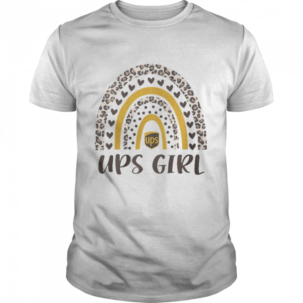 Premium Leopard Rainbow Ups Girl Logo Shirt Premium Leopard Rainbow Ups Girl Logo Shirt